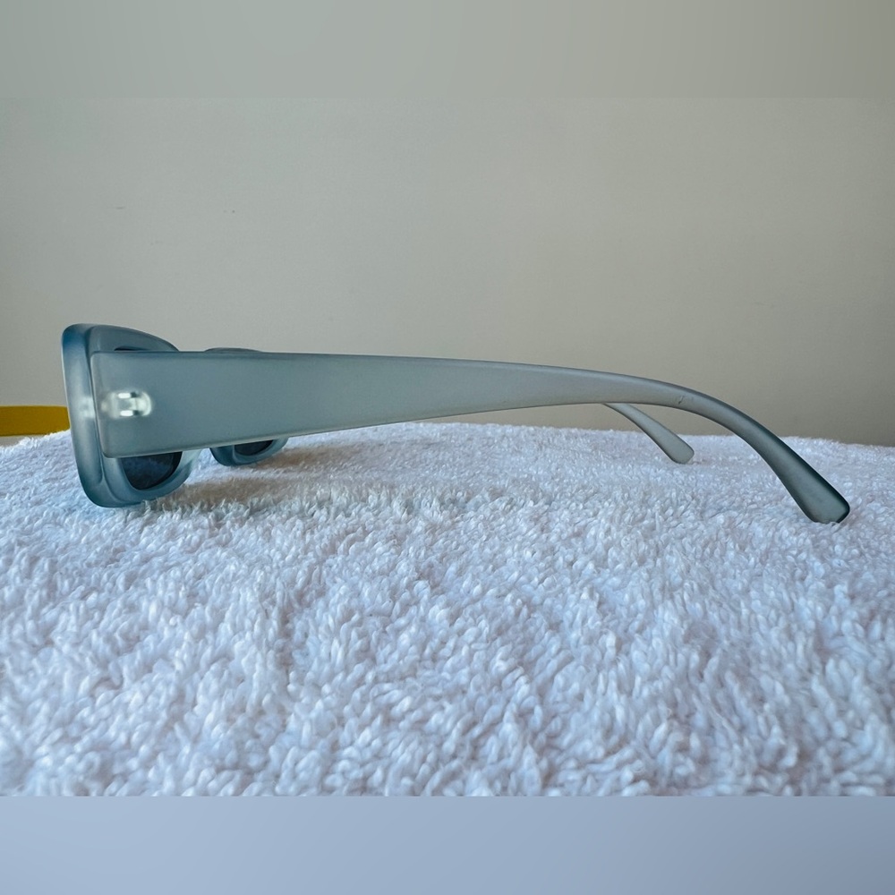 Men’s / Unisex ➡️ Two Rectangular Sunglasses - Black & Light Blue - Picture 4 of 10